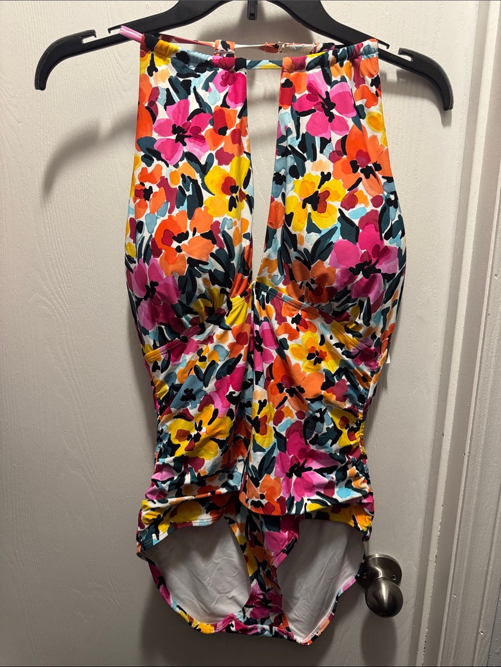 Anne Cole Floral One-Piece Swimsuit with removable straps